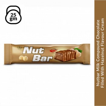 Nutbar Milk Compound Chocolate Filled With Hazelnut